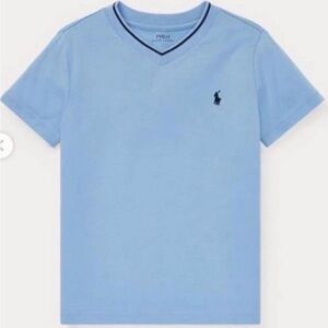 Boys’ Blue Polo Ralph Lauren V-Neck T-Shirt